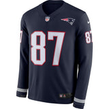 Rob Gronkowski New England Patriots Navy Therma Long Sleeve Jersey