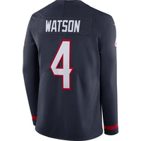 Deshaun Watson Houston Texans Navy Therma Long Sleeve Jersey