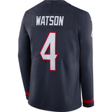 Deshaun Watson Houston Texans Navy Therma Long Sleeve Jersey