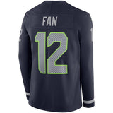Seattle Seahawks 12 Fan College Navy Therma Long Sleeve Jersey
