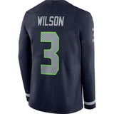 Russell Wilson Seattle Seahawks College Navy Therma Long Sleeve Jersey