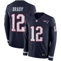Tom Brady New England Patriots Navy Therma Long Sleeve Jersey
