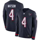 Deshaun Watson Houston Texans Navy Therma Long Sleeve Jersey