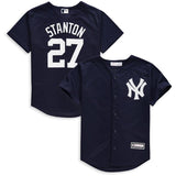 Giancarlo Stanton #27 New York Yankees Youth Navy Fashion Official Cool Base Player Jersey