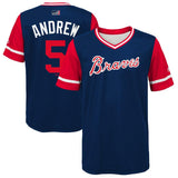 Freddie Freeman "Andrew" #5 Atlanta Braves Youth Navy/Red 2018 Players' Weekend Jersey