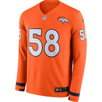 Von Miller Denver Broncos Orange Therma Long Sleeve Jersey