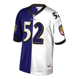 Ray Lewis #52 Baltimore Ravens Purple/White Retired Player Split Replica Jersey