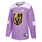 Vegas Golden Knights Purple 2018 Hockey Fights Cancer Blank Practice Jersey
