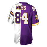 Randy Moss #84 Minnesota Vikings Purple/White 1998 Retired Player Split Replica Jersey