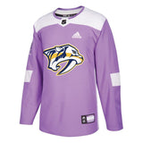 Nashville Predators Purple 2018 Hockey Fights Cancer Blank Practice Jersey