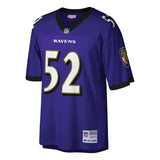 Ray Lewis #52 Baltimore Ravens Purple 2000 Retired Player Replica Jersey