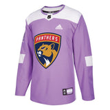 Florida Panthers Purple 2018 Hockey Fights Cancer Blank Practice Jersey
