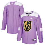 Vegas Golden Knights Purple 2018 Hockey Fights Cancer Blank Practice Jersey