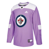 Winnipeg Jets Purple Hockey Fights Cancer Practice Jersey