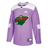 Minnesota Wild Purple Hockey Fights Cancer Practice Jersey