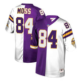 Randy Moss #84 Minnesota Vikings Purple/White 1998 Retired Player Split Replica Jersey