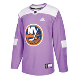 New York Islanders Purple Hockey Fights Cancer Practice Jersey