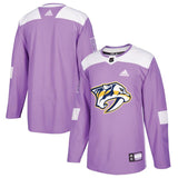 Nashville Predators Purple 2018 Hockey Fights Cancer Blank Practice Jersey