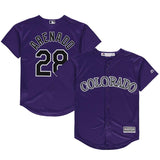 Nolan Arenado #28 Colorado Rockies Youth Purple Alternate Official Cool Base Player Jersey