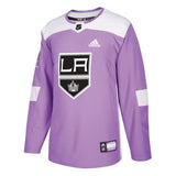 Los Angeles Kings Purple Hockey Fights Cancer Practice Jersey