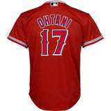 Shohei Ohtani #17 Los Angeles Angels Youth Red Alternate Cool Base Replica Player Jersey