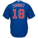 Ben Zobrist #18 Chicago Cubs White/Royal Cool Base Player Jersey
