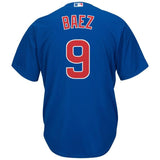 Javier Baez #9 Chicago Cubs White/Royal Cool Base Player Jersey