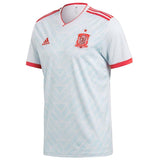 Spain National Team Light Blue/Red 2018 Away Replica Blank Jersey