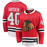 John Hayden #40 Chicago Blackhawks Red Breakaway Player Jersey