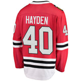 John Hayden #40 Chicago Blackhawks Red Breakaway Player Jersey