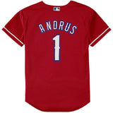 Elvis Andrus #1 Texas Rangers Youth Red Alternate Official Cool Base Player Jersey
