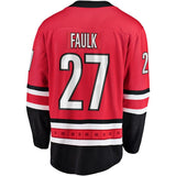 Justin Faulk #27 Carolina Hurricanes Red Breakaway Player Jersey