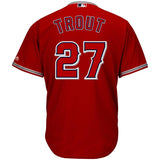 Mike Trout #27 Los Angeles Angels Youth Red Official Cool Base Player Jersey