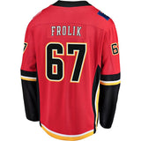 Michael Frolik #67 Calgary Flames Red Breakaway Player Jersey