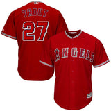 Mike Trout #27 Los Angeles Angels Youth Red Official Cool Base Player Jersey