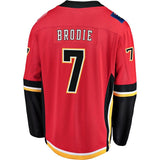 TJ Brodie #7 Calgary Flames Red Breakaway Player Jersey