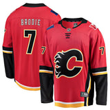 TJ Brodie #7 Calgary Flames Red Breakaway Player Jersey