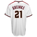Zack Greinke Arizona Diamondbacks Youth White/Sedona Red Fashion Official Cool Base Player Jersey