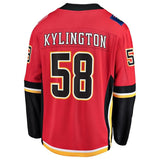 Oliver Kylington #58 Calgary Flames Red Home Breakaway Player Jersey