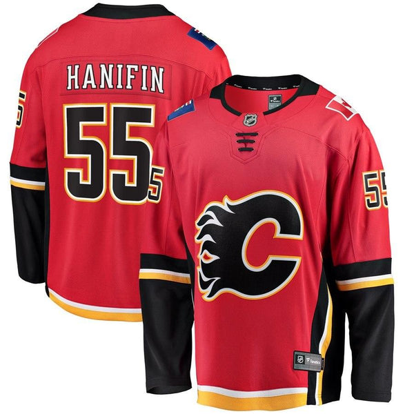 Noah Hanifin #55 Calgary Flames Red Home Breakaway Player Jersey