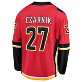 Austin Czarnik #27 Calgary Flames Red Home Breakaway Player Jersey