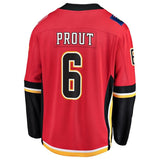 Dalton Prout #6 Calgary Flames Red Home Breakaway Player Jersey