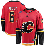 Dalton Prout #6 Calgary Flames Red Home Breakaway Player Jersey