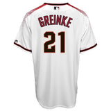 Zack Greinke #21 Arizona Diamondbacks White Home Cool Base Player Jersey