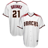 Zack Greinke #21 Arizona Diamondbacks White Home Cool Base Player Jersey