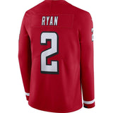 Matt Ryan Atlanta Falcons Red Therma Long Sleeve Jersey