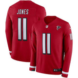Julio Jones Atlanta Falcons Red Therma Long Sleeve Jersey