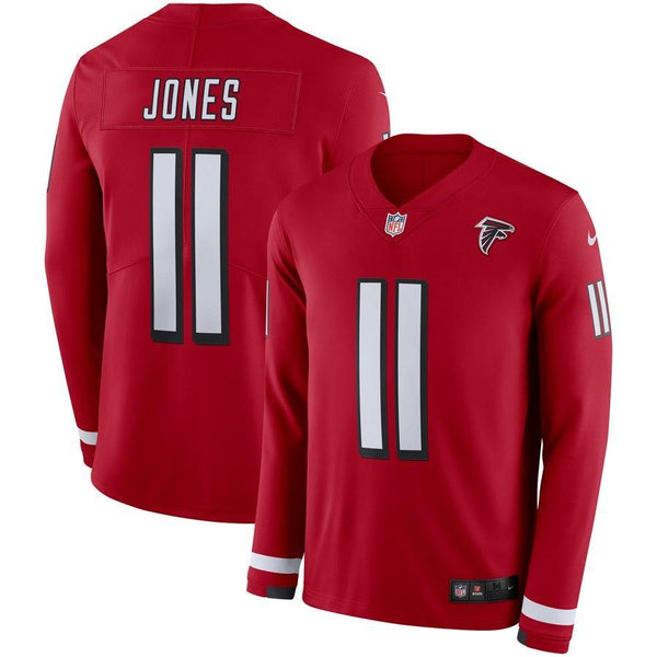 Julio Jones Atlanta Falcons Red Therma Long Sleeve Jersey