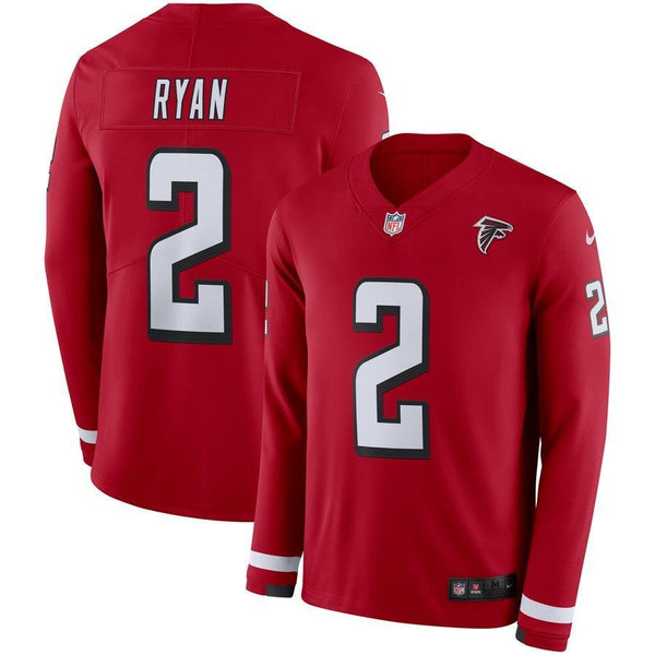 Matt Ryan Atlanta Falcons Red Therma Long Sleeve Jersey