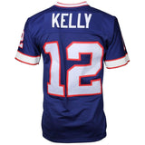 Jim Kelly #12 Buffalo Bills Royal Blue 1990 Retired Player Vintage Replica Jersey